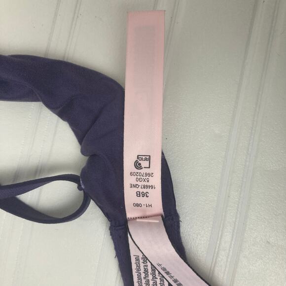 Victorias Secret Bra 36B Full Coverage Valiant Toille Purple Lightly Lined Flora - Picture 8 of 9